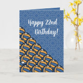 Carte Nom personnalisé Âge Sentiment Sport Volleyball (Fleur jaune)