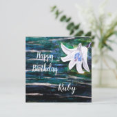 Carte Nom personnalisé Anniversaire (Debout devant)