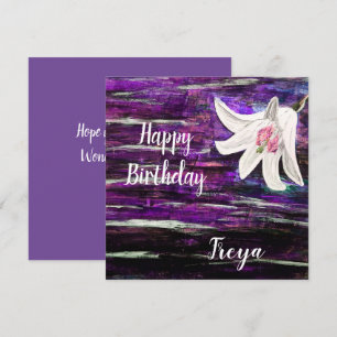 Carte Nom personnalisé Anniversaire