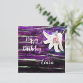 Carte Nom personnalisé Anniversaire (Debout devant)