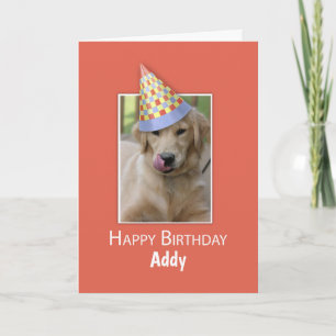 Carte Nom personnalisé Anniversaire au chien Humor Funny