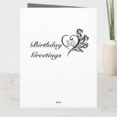 Carte Nom personnalisé Anniversaire Mots Joyeux Annivers (Dos)