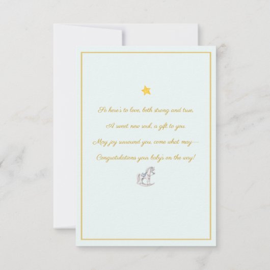 Carte Nom personnalisé Baby shower de ballons flottants (Dos)