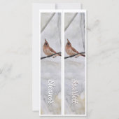 Carte Nom personnalisé Cardinal d'hiver Deux Signets (Devant)