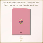 Carte Nom personnalisé Coeurs d'or rose Fleurs Valentine