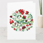 Carte Nom personnalisé Conception florale (Devant)