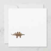 Carte Nom personnalisé Cute Dino Dinosaur Anniversaire d (Dos)