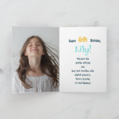 Carte Nom personnalisé de l'âge de la photo | Illustrati (Intérieur)