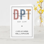 Carte Nom personnalisé DPT Doctor of Physical Therapy (Fleur jaune)