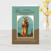 Carte Nom personnalisé du mois d'appréciation du clergé (Fleur jaune)