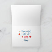 Carte Nom personnalisé Emily Love Valentine Kitten, Dais (Intérieur)