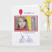 Carte Nom personnalisé et félicitations photo (Fleur jaune)