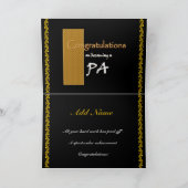Carte NOM PERSONNALISÉ Félicitations Assistant du médeci (Intérieur)