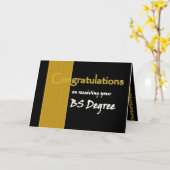 Carte NOM PERSONNALISÉ Félicitations - Bachelor of Scien (Fleur jaune)