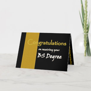 Carte NOM PERSONNALISÉ Félicitations - Bachelor of Scien
