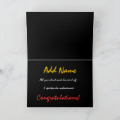 Carte NOM PERSONNALISÉ Félicitations - Licence (Intérieur)