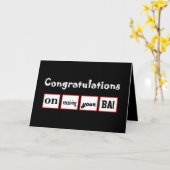 Carte NOM PERSONNALISÉ Félicitations - Licence (Fleur jaune)