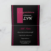 Carte NOM PERSONNALISÉ Félicitations - LVN (Intérieur)