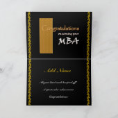 Carte NOM PERSONNALISÉ Félicitations - MBA (Intérieur)