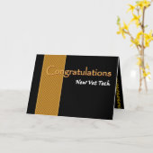 Carte NOM PERSONNALISÉ Félicitations - Vet Tech (Fleur jaune)