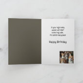 Carte Nom personnalisé Femmes Anniversaire Funny Chat (Intérieur)