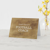 Carte Nom Personnalisé Football Coach Merci Définition (Fleur jaune)