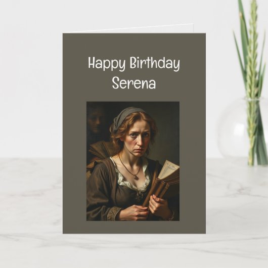 Carte Nom personnalisé Funny Anniversaire pour Occupé St (Devant)