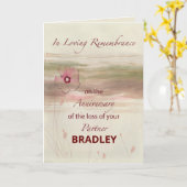 Carte Nom personnalisé Partenaire de la perte de l'anniv (Fleur jaune)