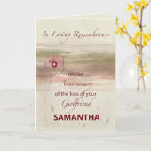 Carte Nom personnalisé Perte commémorative (Fleur jaune)