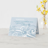 Carte Nom personnalisé Perte de l'époux Mariage Annivers (Fleur jaune)