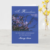 Carte Nom personnalisé Premier souvenir Anniversaire de  (Fleur jaune)