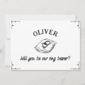 Carte Nom personnalisé Proposition du porteur d'anneau à (Devant)