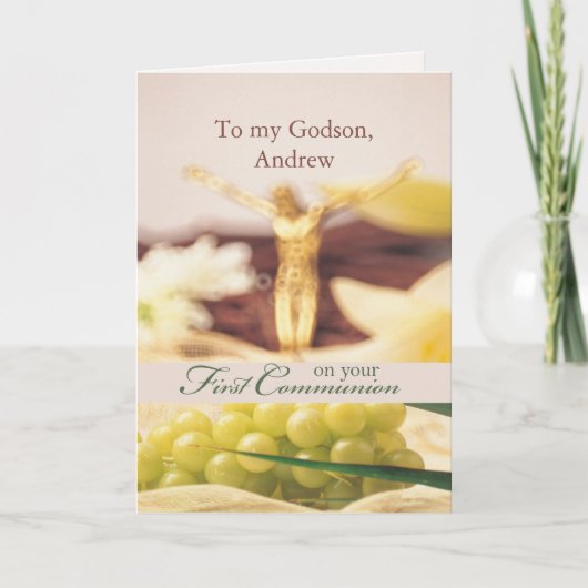 Carte Nom personnalisé, Relation Première communion Féli (Devant)
