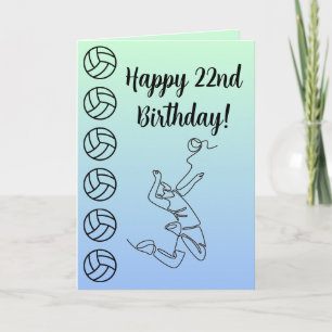 Carte Nom personnalisé Sentiment Sport Thème Volleyball