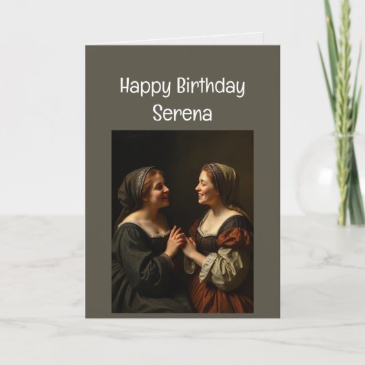 Carte Nom personnalisé Soeur Amour d'anniversaire (Devant)