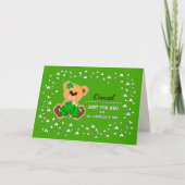 Carte Nom personnalisé Teddy Bear St. Patrick's Day (Devant)