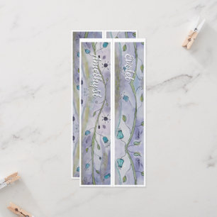 Carte Nom personnalisé Whimsy Floral Deux Signets