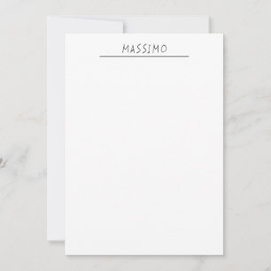 Carte Nom personnel classique noir et blanc exclusif