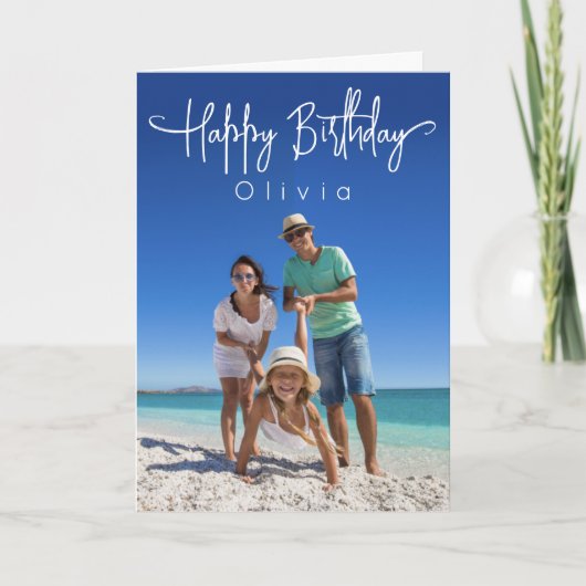 Carte Nom Photo Anniversaire (Devant)