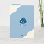 Carte Nom photo de l'astronaute bleu Anniversaire (Dos)