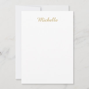 Carte Nom propre Créatif Tendance Couleur Or Script