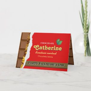 Carte Nom réaliste de la Saint-Valentin pour amateur de