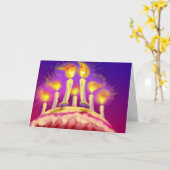 Carte Nombre de bougies Anniversaire (Fleur jaune)