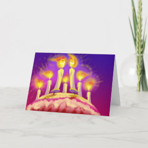 Carte Nombre de bougies Anniversaire