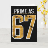 Carte Nombre premier comme 67 (Fleur jaune)