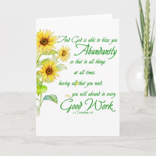 Carte Nombreuses bénédictions (Devant)