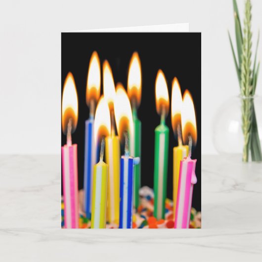 Carte Nombreuses bougies d'anniversaire (Devant)