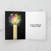 Carte Nombreuses bougies de gâteaux d'anniversaire (Intérieur)