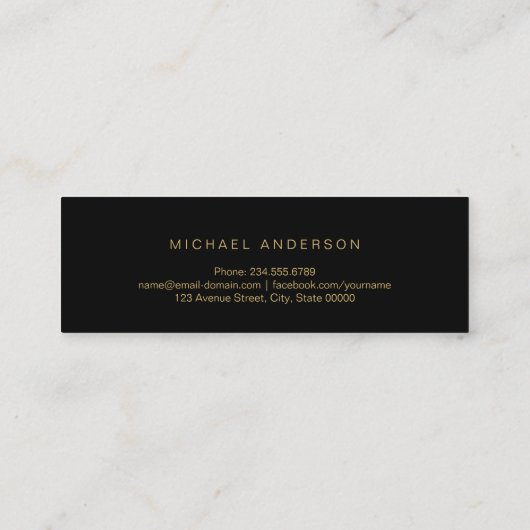 Carte nominative 2019 d'or d'obtention du diplôme (Dos)