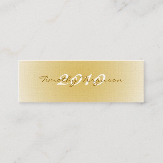 Carte nominative blanche d'obtention du diplôme (Devant)